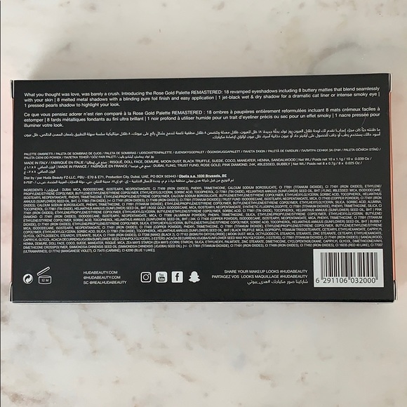 Huda Beauty Rose Gold Remastered Eyeshadow Palette - Picture 11 of 12